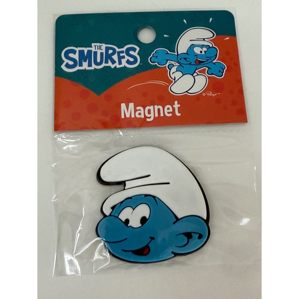 The Smurfs Character Rubber Refrigerator Magnet Best Brands Blue White Peyo